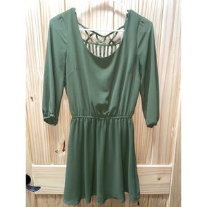 Quarter Sleeve Mid Length Dress